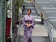 Gorgeous Japanese MILF fucks with two dudes