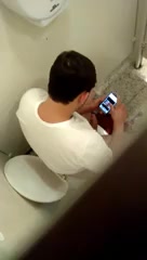 Spy wanker with dirty toilet paper