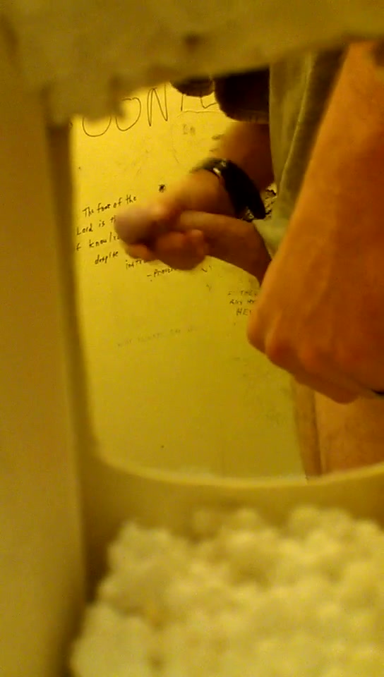 Hand Job Inside the bathroom stall