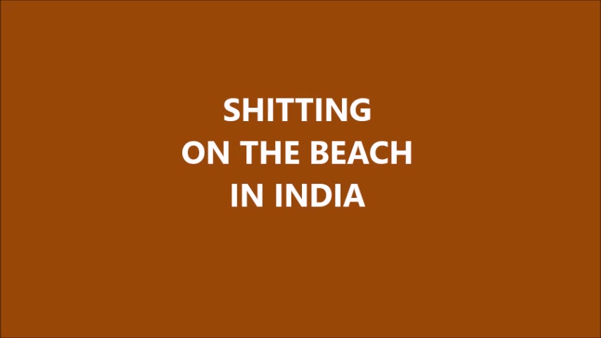 Shitting on the beach in India