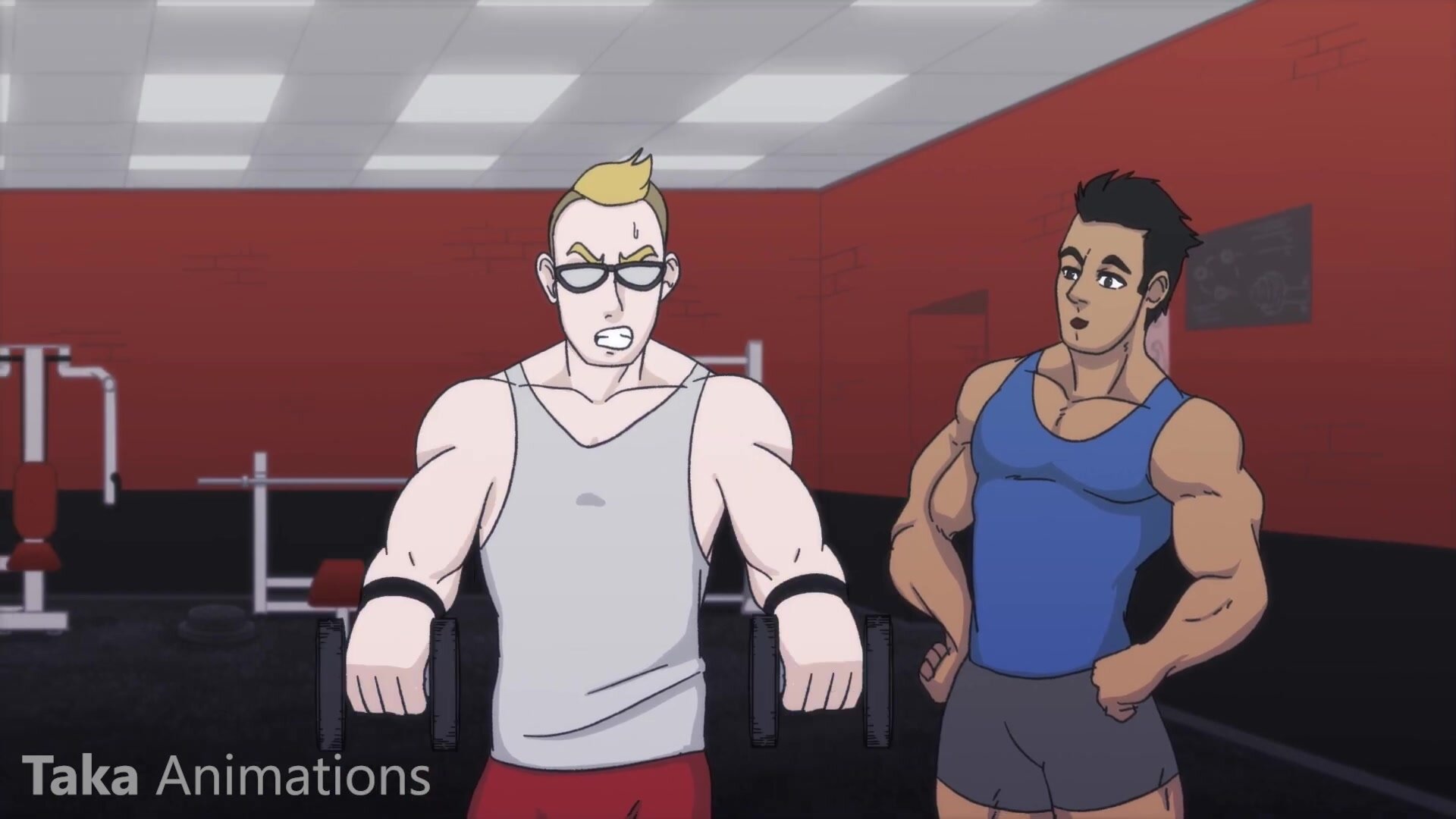Gym Cartoon Porn - Gym Muscle Growth - ThisVid.com