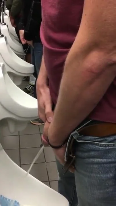 Spy Airport Urinal Piss By Guy With Big Cut Cock ThisVid