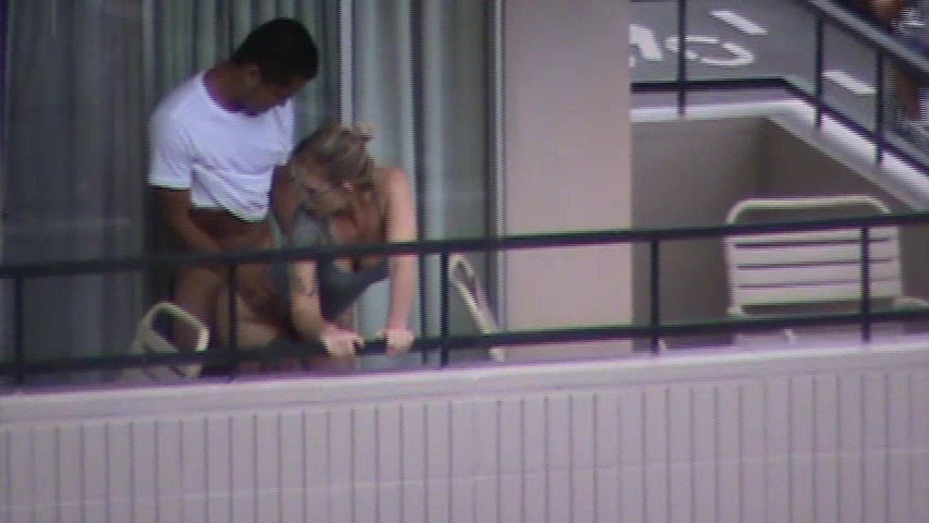 Straight Sex on the Balcony