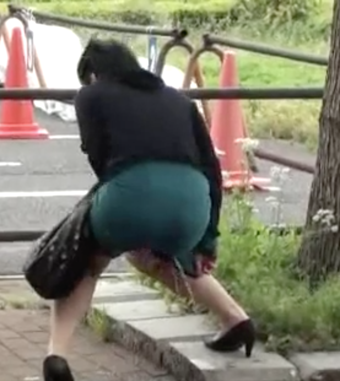 Girl Pees and Poops in her Pants in Public image