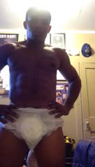 hot black guy pees in diaper