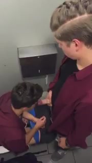 Filming blowjob public bathroom