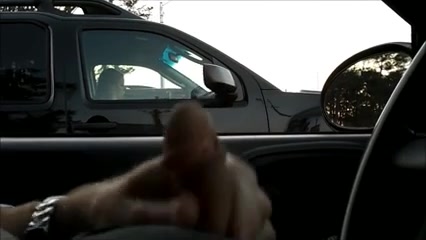 Masturbating in the car to a cute blonde chick