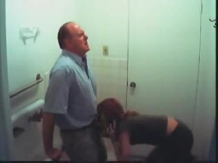 Real Life Secretary Sucks Boss - Young secretary sucks off a boss's cock in the office toilet - voyeur porn  at ThisVid tube