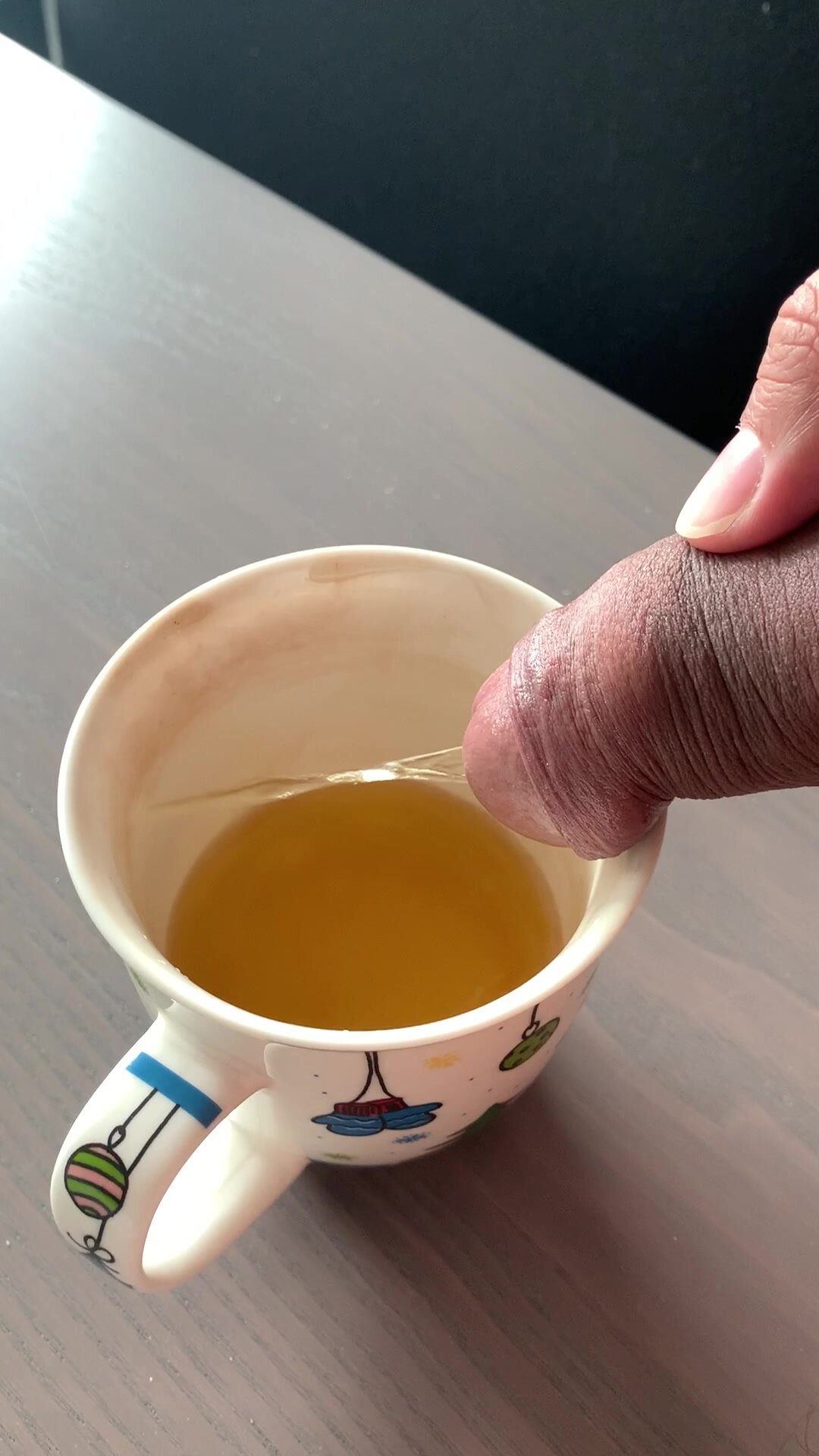 Special cup of tea for workmate - piss and cum cocktail - ThisVid.com