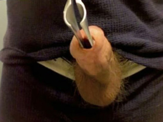 Extreme solo urethral sounding and stroking