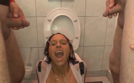 Piss - Beautiful girl soaked in a piss gangbang - pissing porn at ThisVid tube