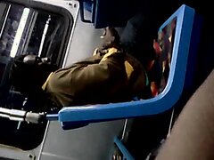 Man Jerking himself on a public bus..
