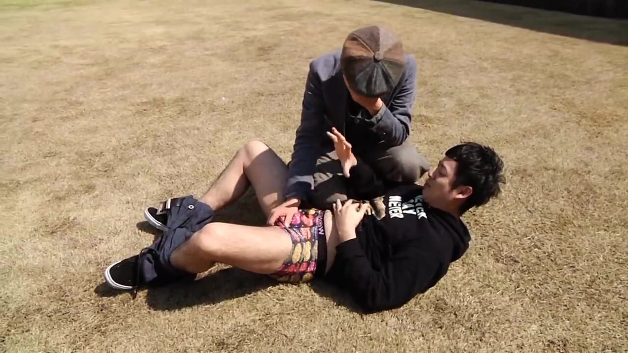 Japanese Guy’s Balls Squeezed By His Friend - ThisVid.com