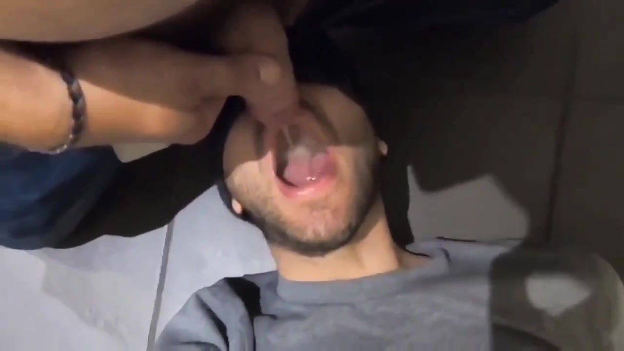 CUM PISS and SPIT IN HIS FAGGOT MOUTH
