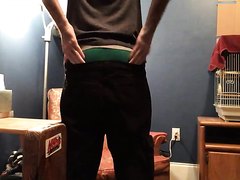 guy sagging in black shorts