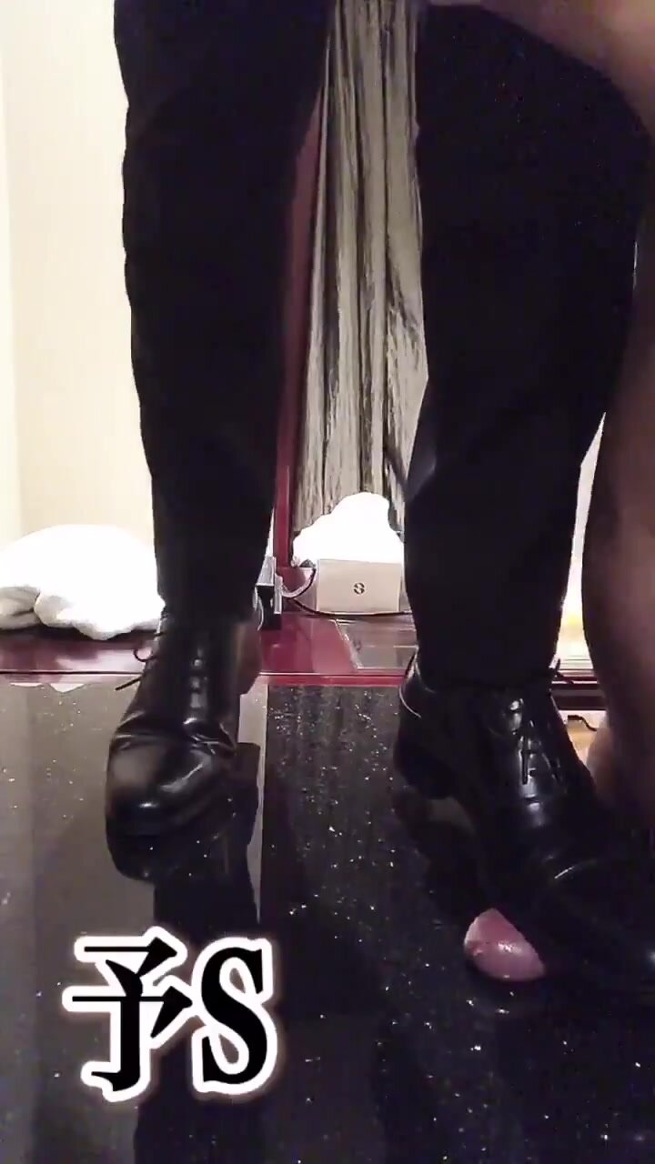 Dress shoes trample cock ballbusting - video 39