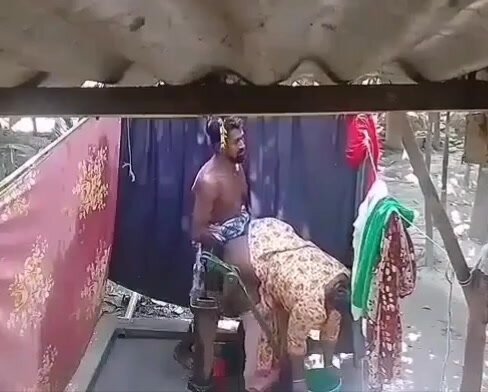 Bangladeshi couple caught outside wife fucking
