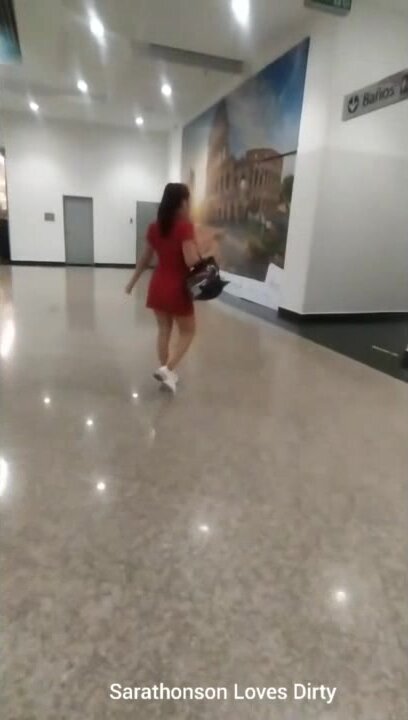 Adventurous girl eats ice cream with her shit in public - ThisVid.com