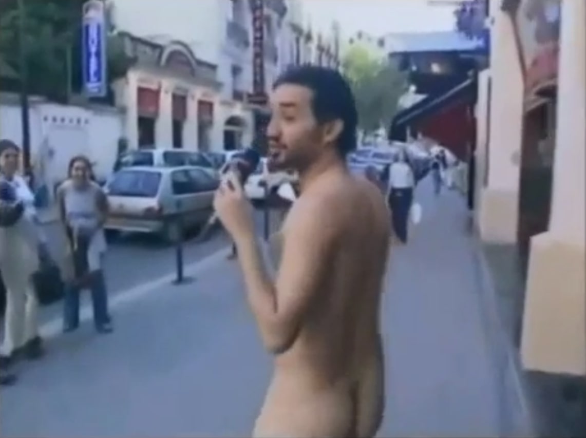 French tv host stripped naked live and walk in the city - ThisVid.com