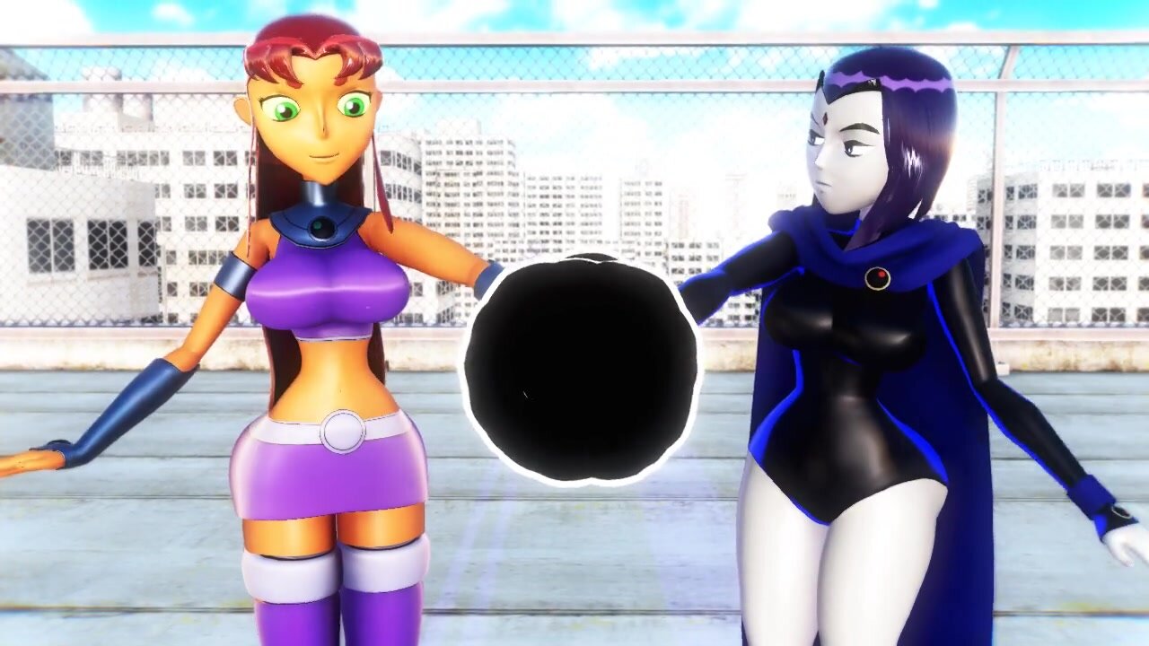 Raven And Starfire Porn - Raven and Starfire Magic inflation - ThisVid.com