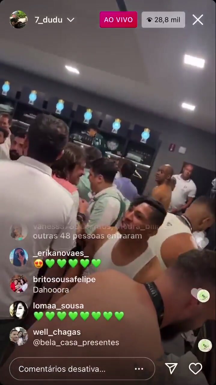 Brazilian soccer team locker room picture