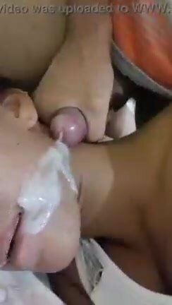 Guy Cums On Girls Face