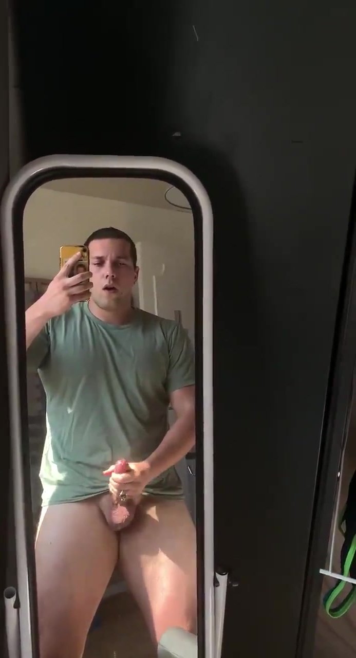 Str8 Military Cadet Cums In Mirror picture