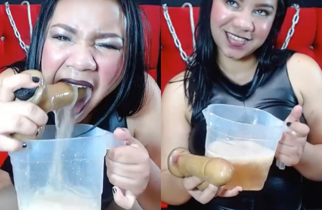 Hot Naked Latinas Drinking Cum - WEBCAM GIRL DRINK 1 FULL CUP OF VOMIT - ThisVid.com