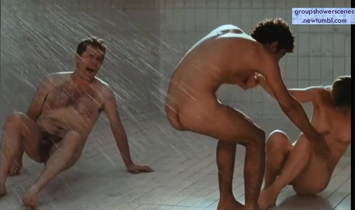 Movie scene nudity in an empty swimming pool