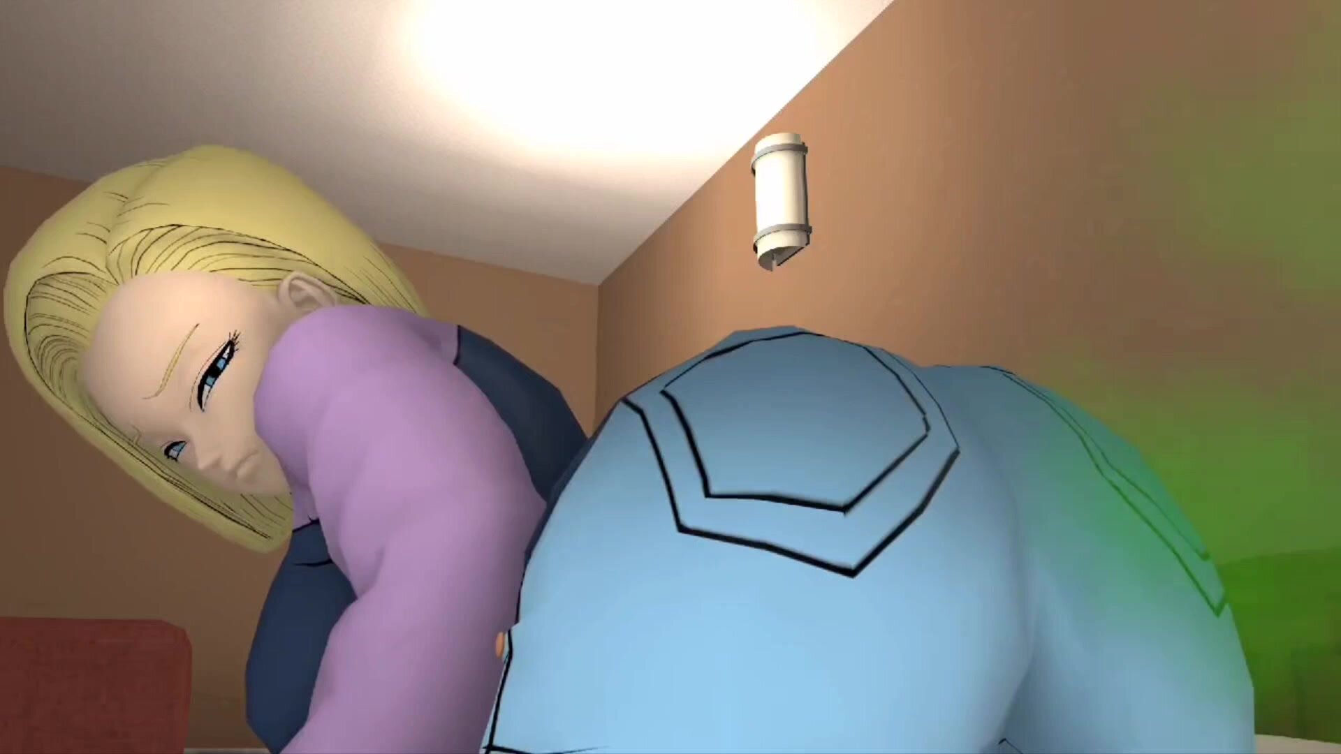 Android 18 ripping big farts image