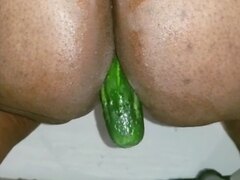 Cucumber up in my ass