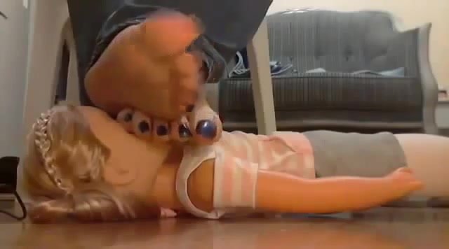 Giantess feet smother baby doll 4 - ThisVid.com 日本語で