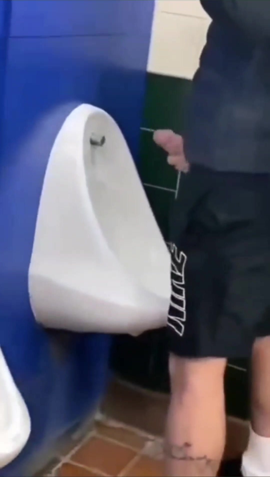Big cock urinal cum
