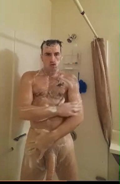 Huge cock in the shower - ThisVid.com