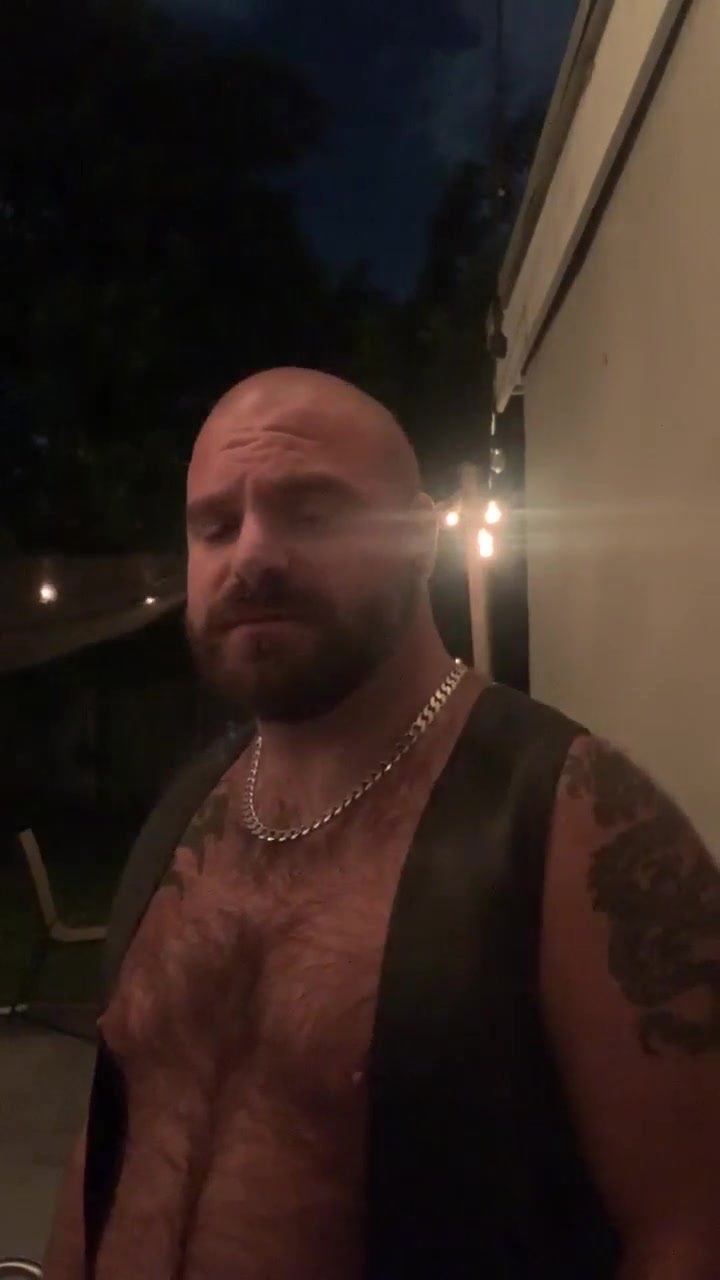 Bald Bear Smoking at Night - ThisVid.com