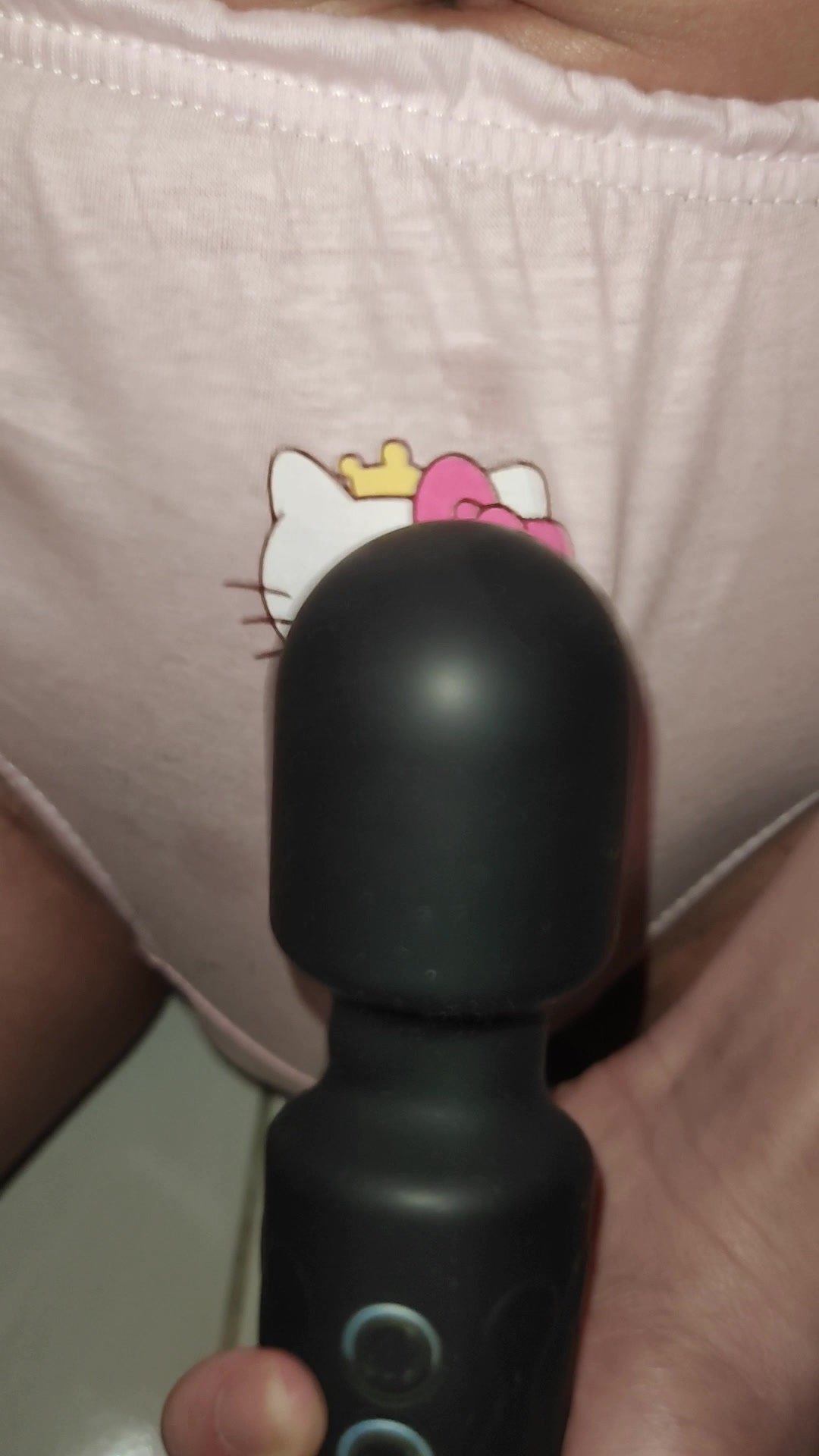 Miss Kitty Big Cock Jerks Off - Wearing hello kitty panties and cum - ThisVid.com