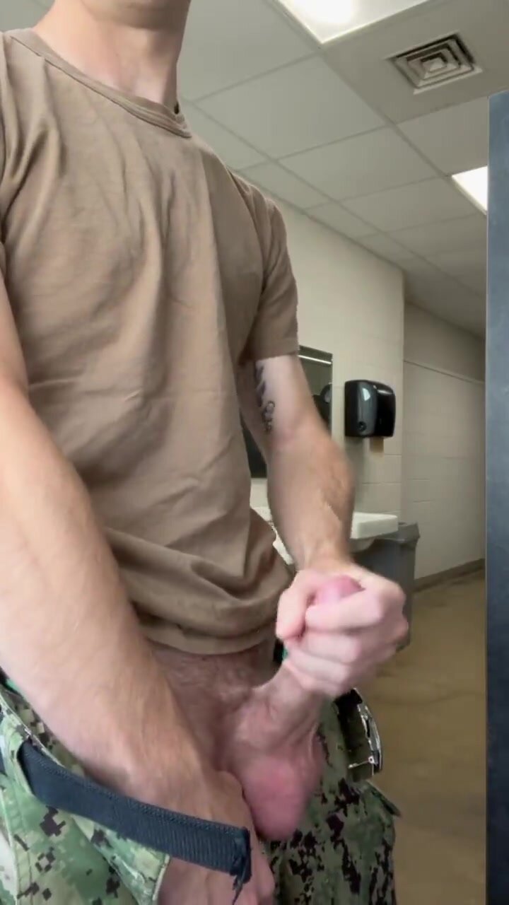 Military men jerk off