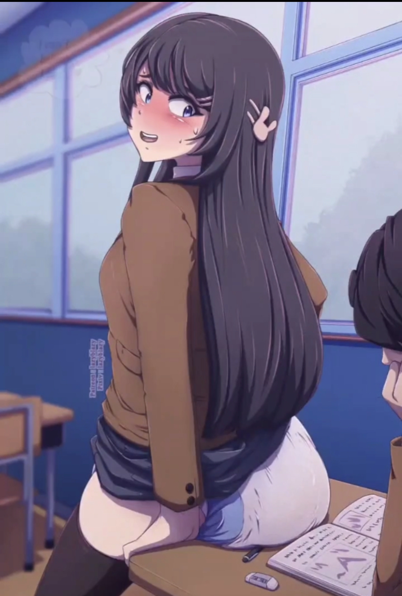 Cartoon Diaper Porn Poop - Mai Sakurajima poops her diaper in class (No Audio) - ThisVid.com