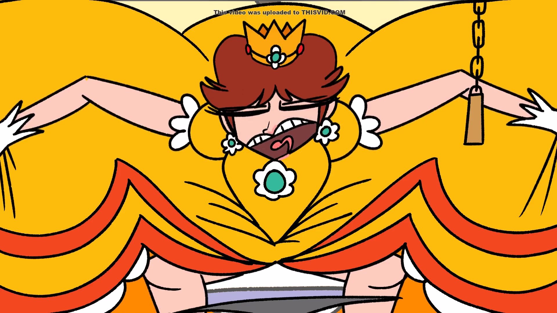 Princess Peach Animated Cartoons - Animation) Peach can't hold it in - ThisVid.com
