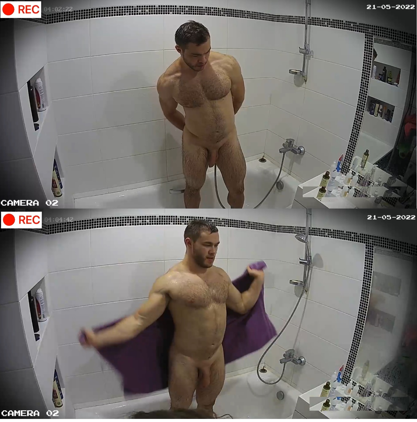 Spycam Big DIck Hairy Hunk Guest After
