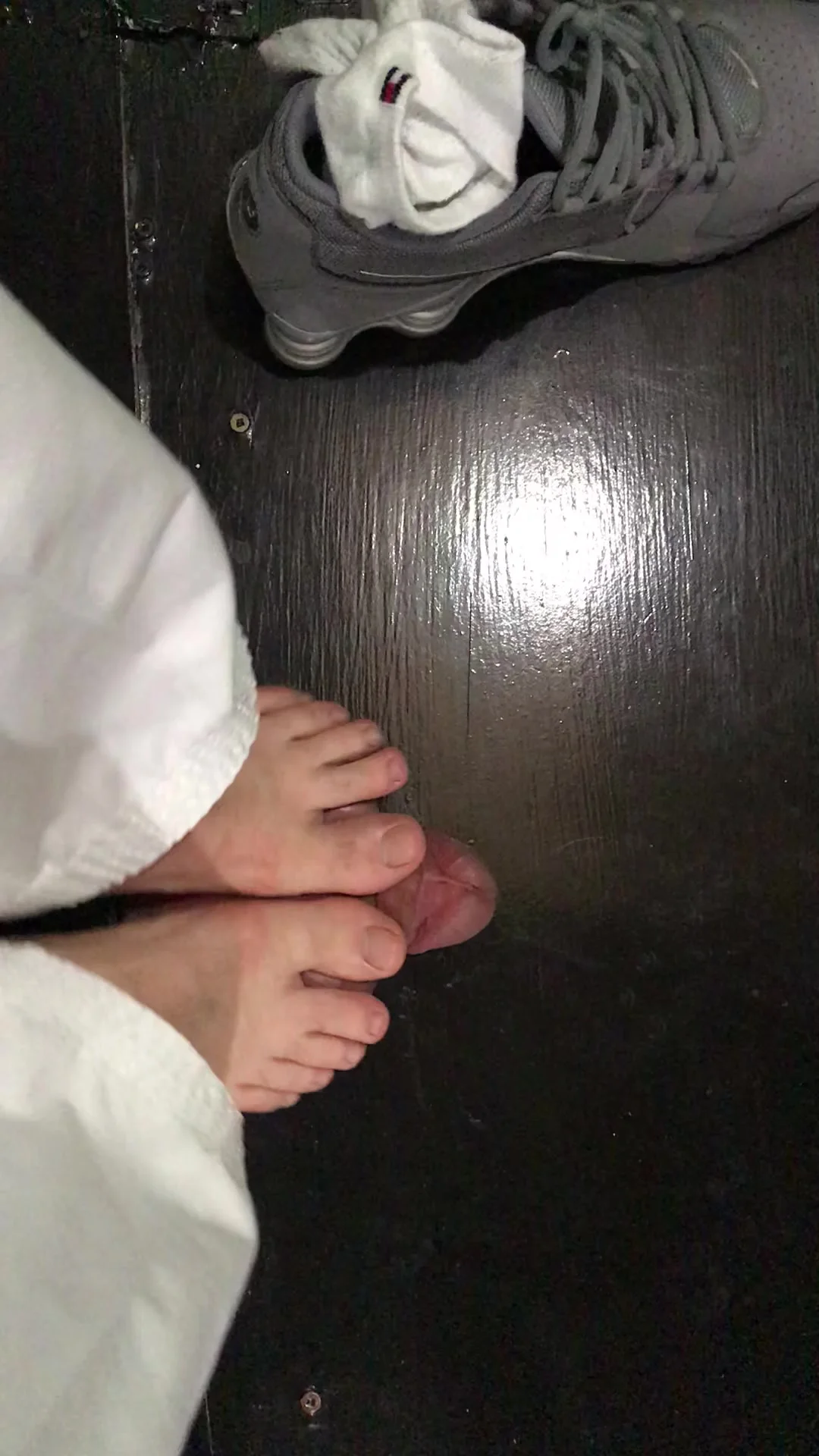 Barefoot Ball Crush - My balls crushed flat under Polish Male feet - ThisVid.com
