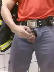 Firefighter Jerking Off