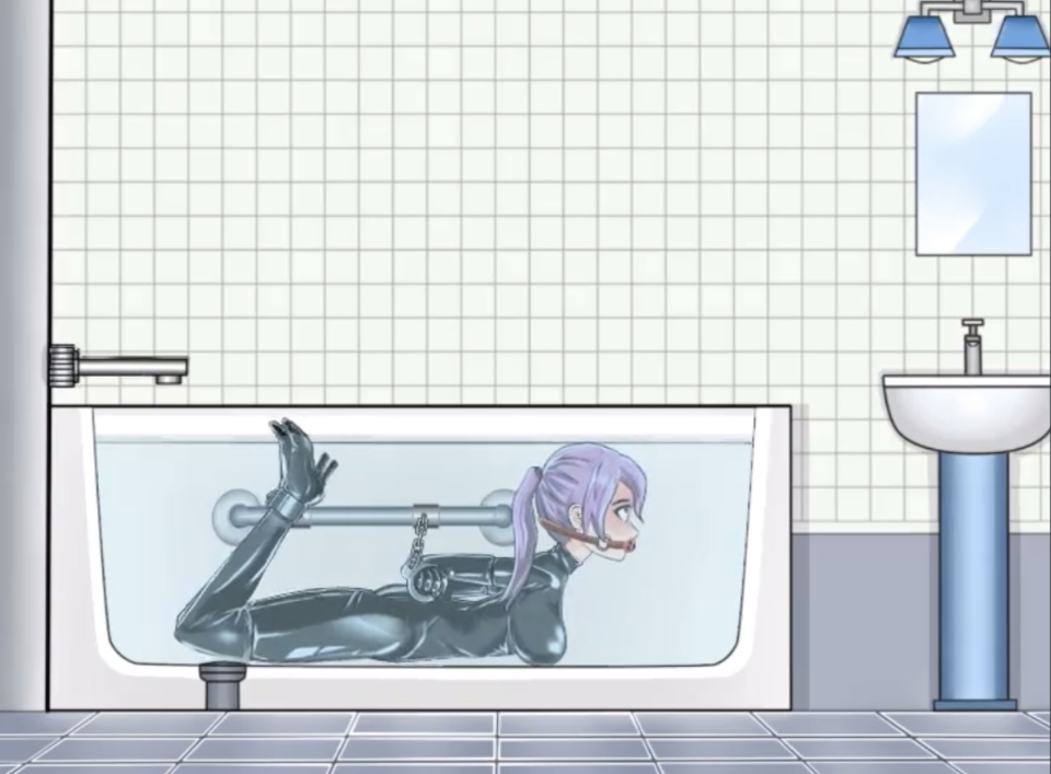Bathtub Bondage - Latex Girl Drowns in Bathtub - ThisVid.com