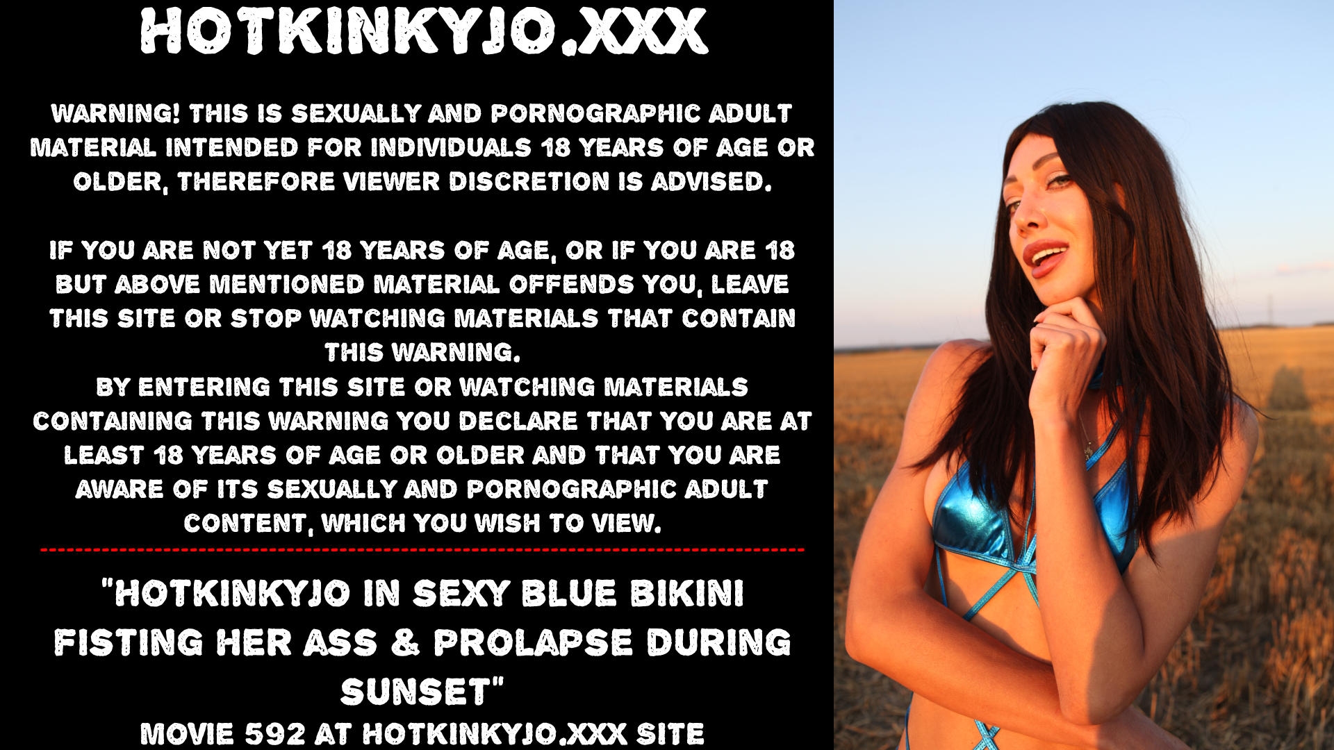 Hotkinkyjo sexy blue bikini fisting her ass & prolape - ThisVid.com