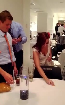 Bride Swallows Cum - Bride swallows goldfish at wedding - ThisVid.com