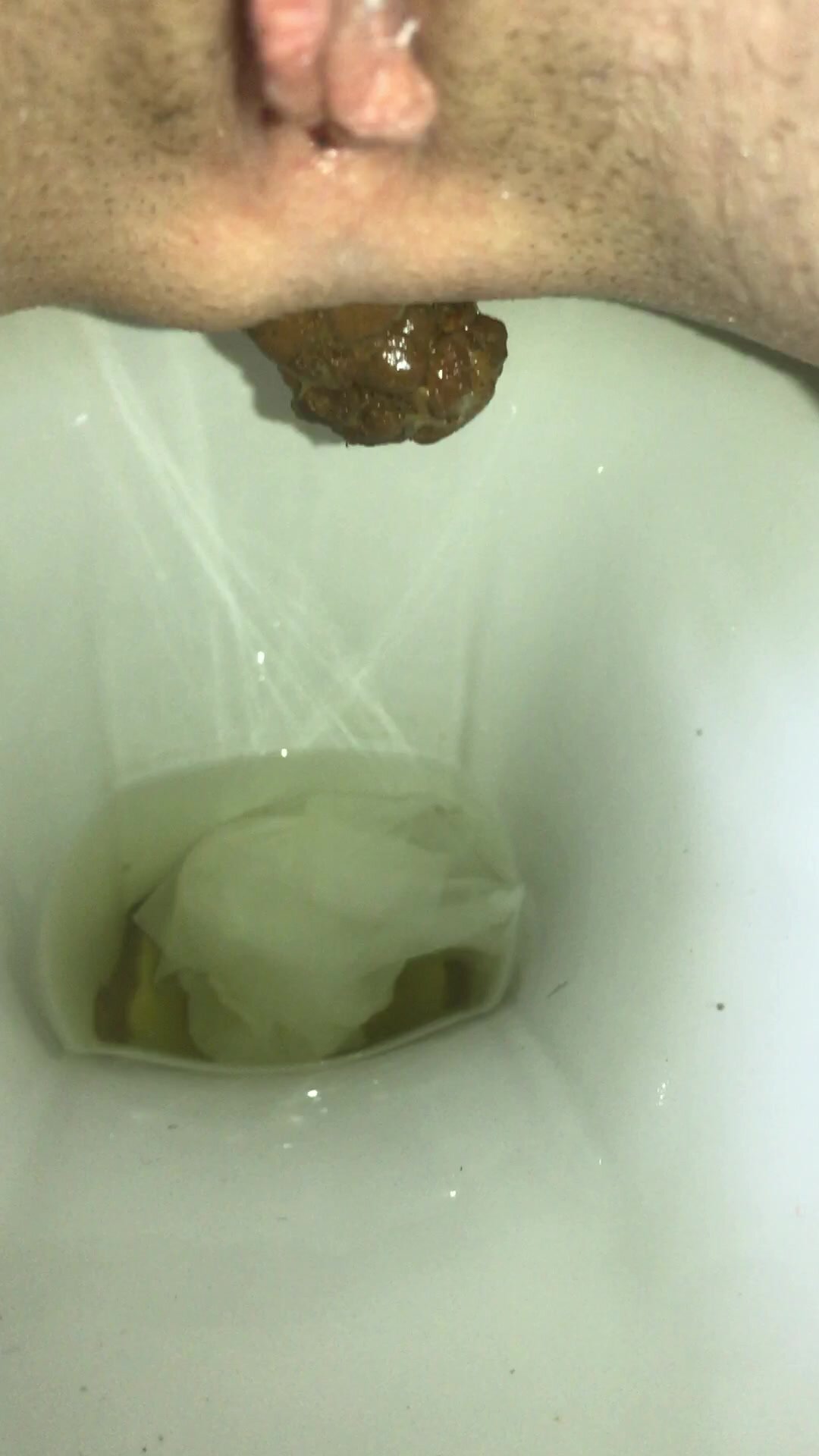 Front View of Girl Pooping in the Toilet ThisVid com 