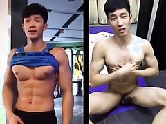 Behind Muscle guy show
