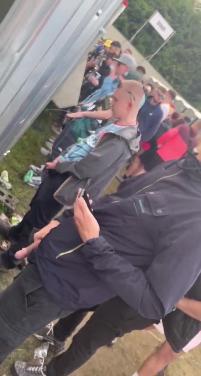 French guy piss in festival