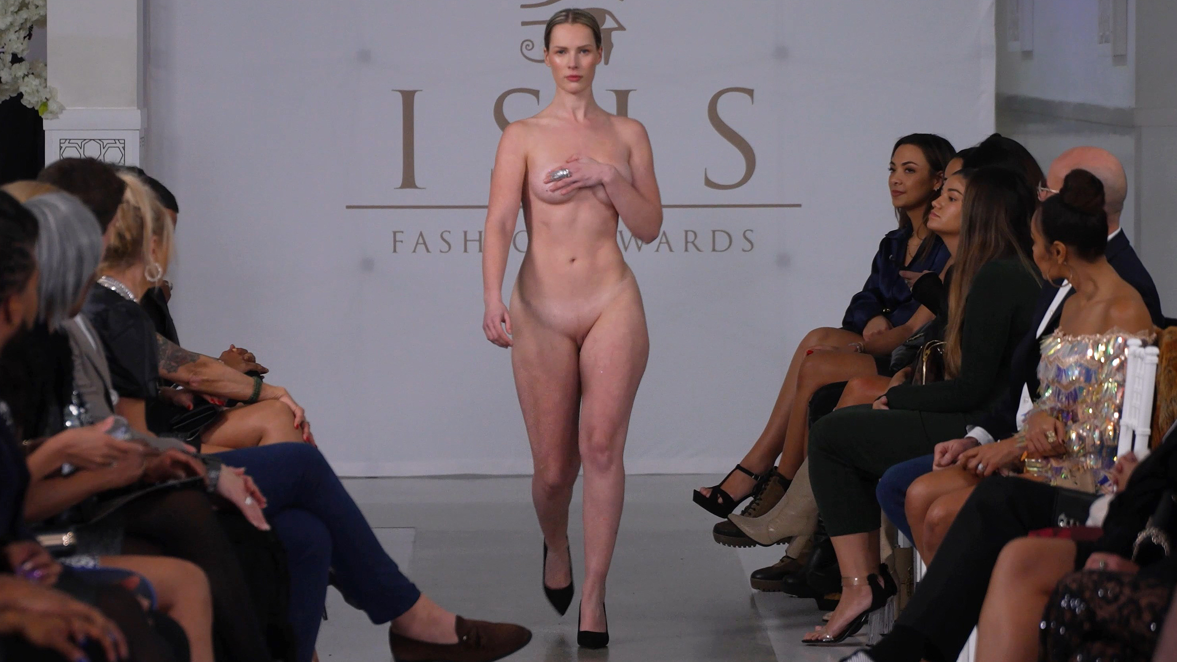 Full nude fashion show