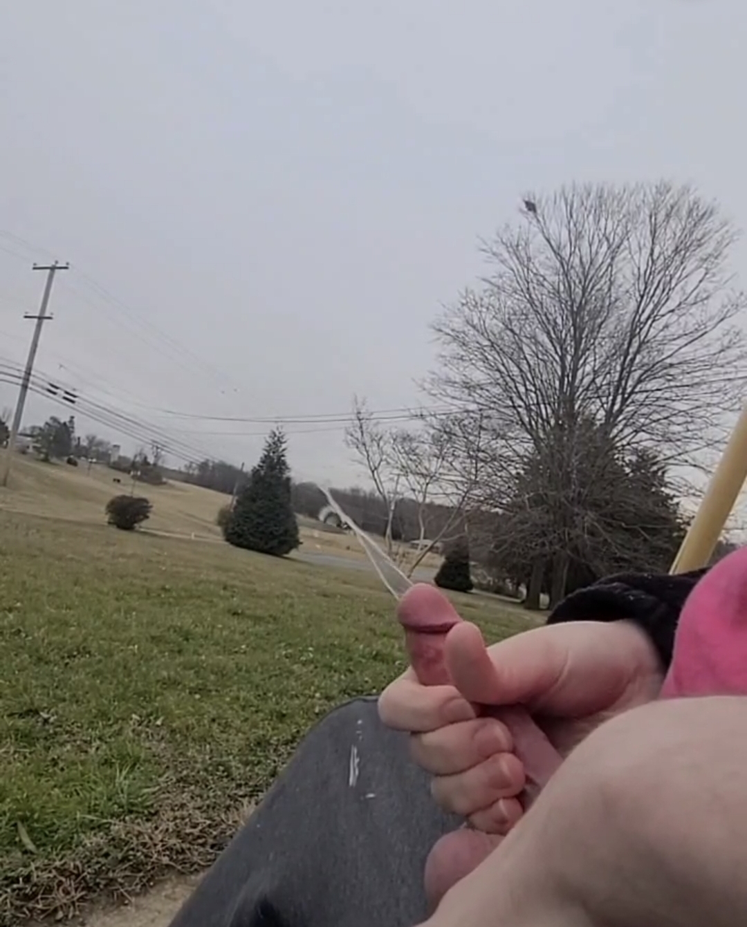 Flashing cumshot